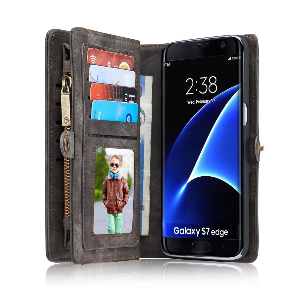 Cover portafoglio Multi-Slot Samsung Galaxy S7 Edge Grigio