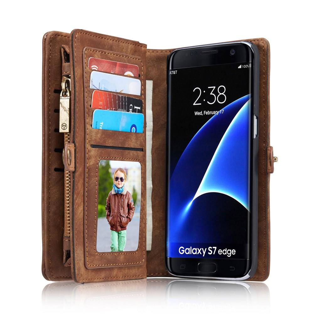 Cover portafoglio Multi-Slot Samsung Galaxy S7 Edge Marrone