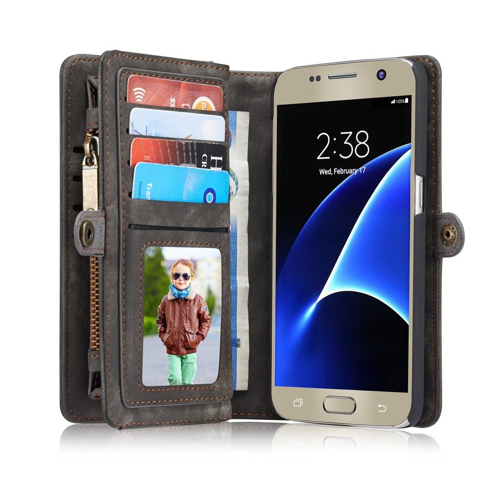 Cover portafoglio Multi-Slot Samsung Galaxy S7 Grigio
