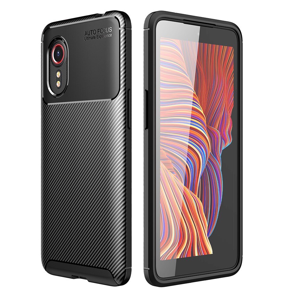 Cover TPU Fibra di Carbonio Samsung Galaxy Xcover 5, nero