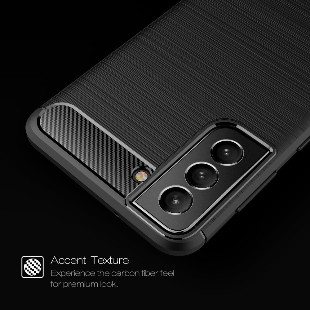 Cover TPU Brushed Samsung Galaxy S21 FE Nero