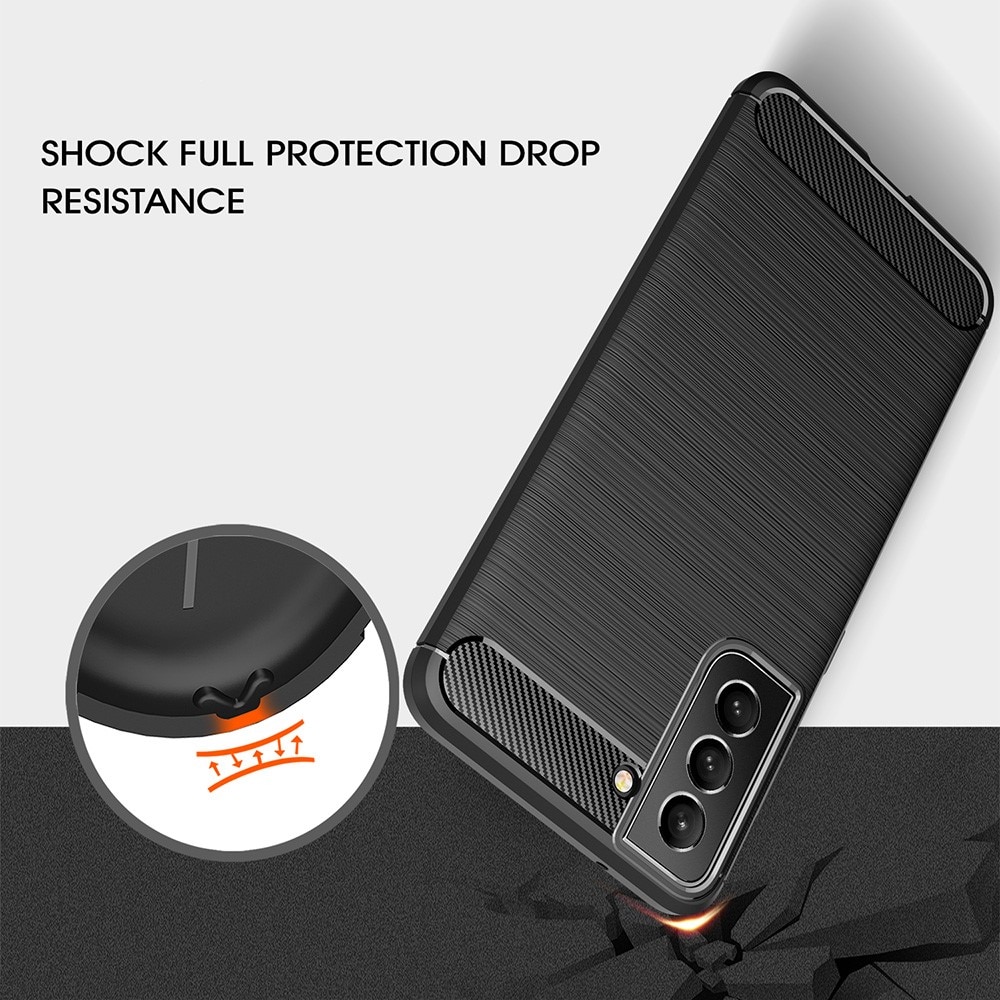 Cover TPU Brushed Samsung Galaxy S21 FE Nero