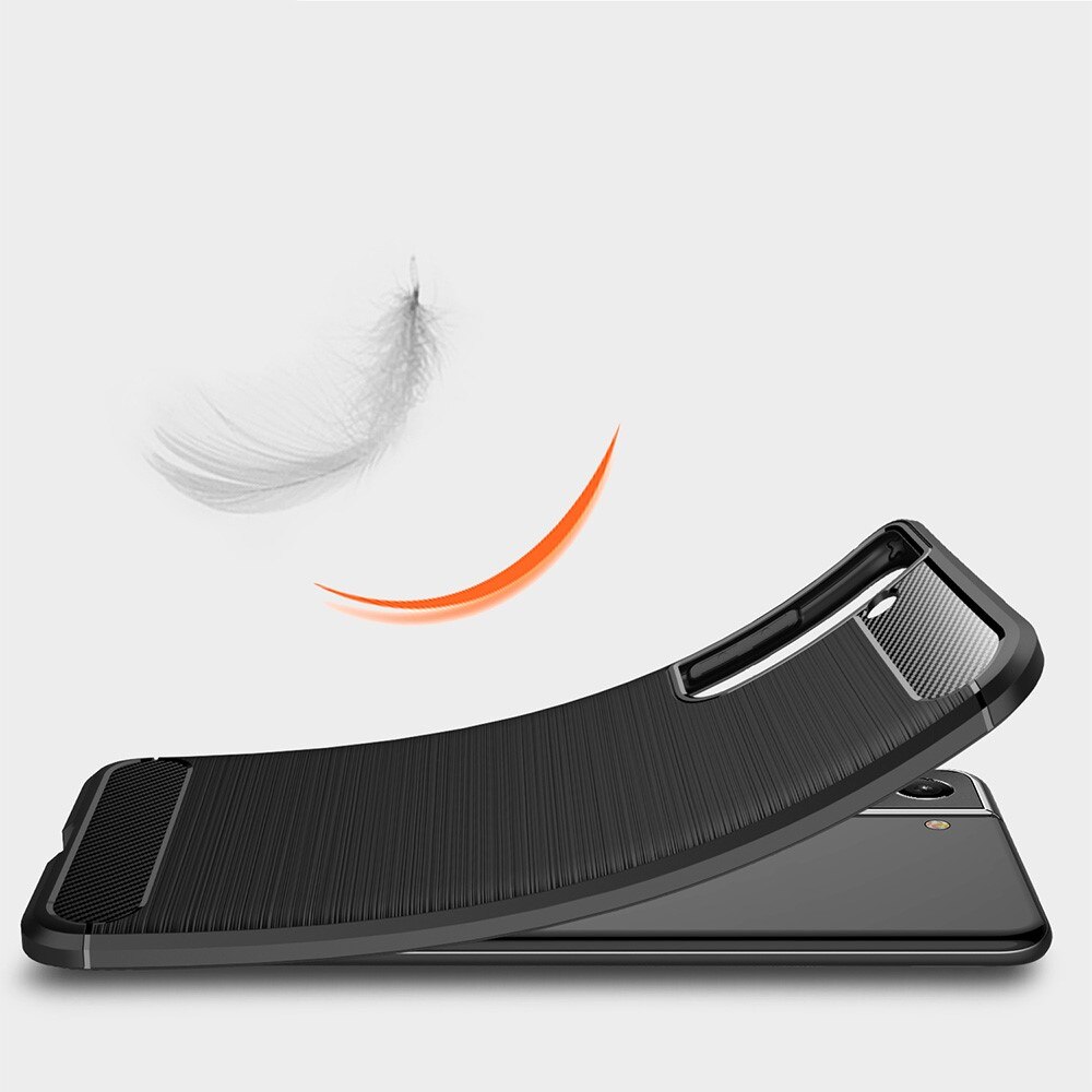 Cover TPU Brushed Samsung Galaxy S21 FE Nero