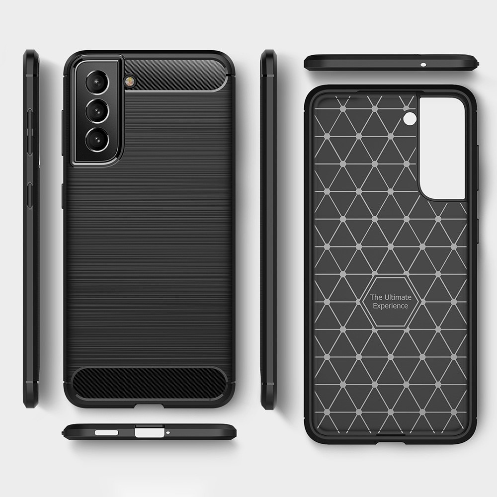 Cover TPU Brushed Samsung Galaxy S21 FE Nero