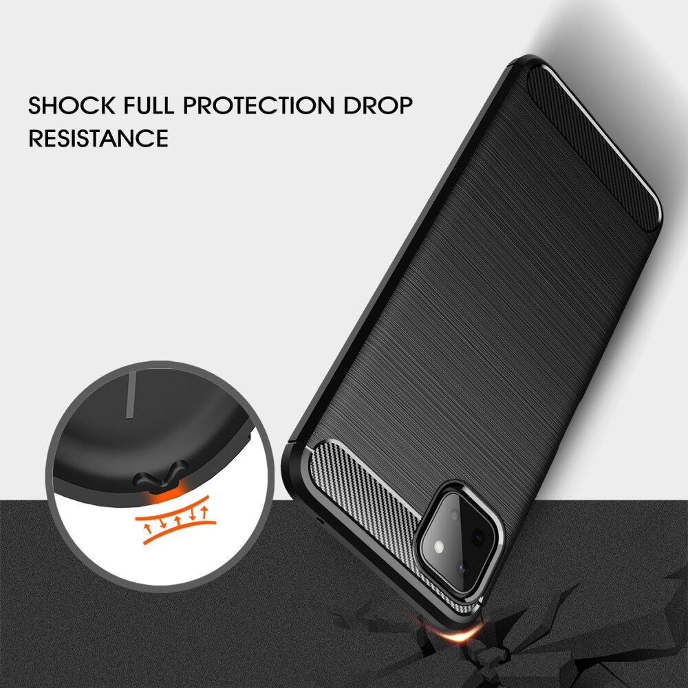 Cover TPU Brushed Samsung Galaxy A22 5G Nero