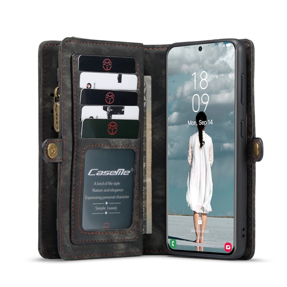Cover portafoglio Multi-Slot Samsung Galaxy S21 FE Grigio