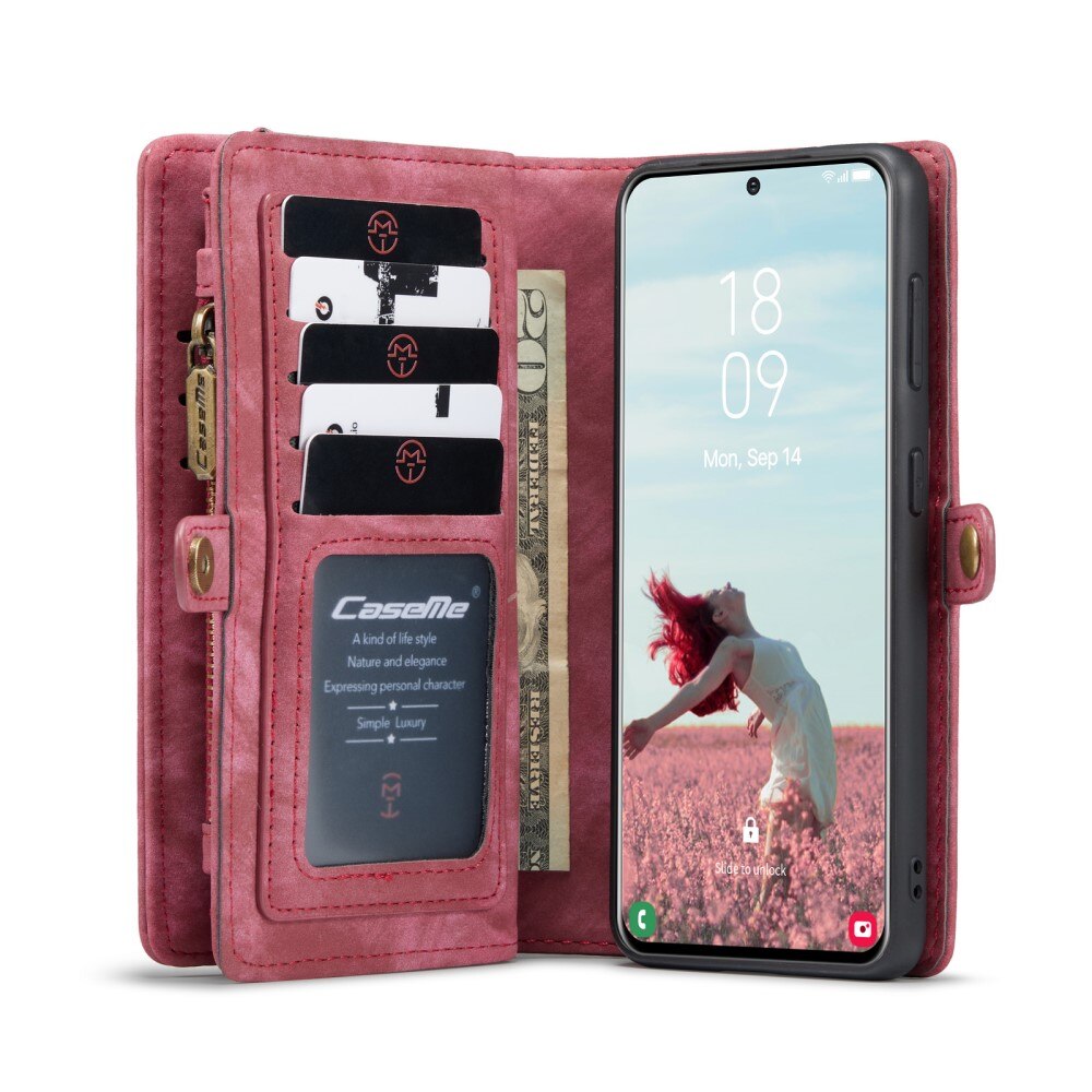 Cover portafoglio Multi-Slot Samsung Galaxy S21 FE Rosso