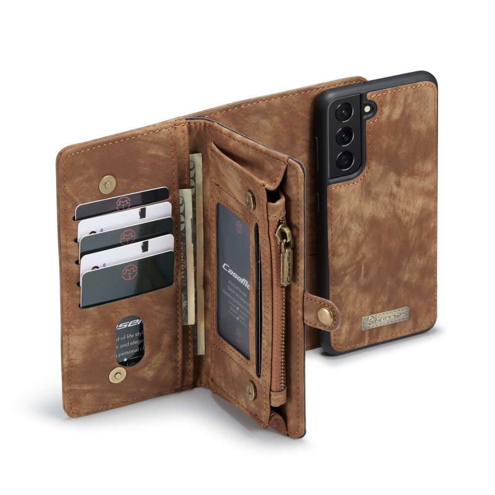 Cover portafoglio Multi-Slot Samsung Galaxy S21 FE Marrone