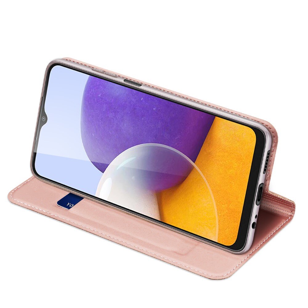 Cover portafoglio Skin Pro Series Samsung Galaxy A22 5G Rose Gold