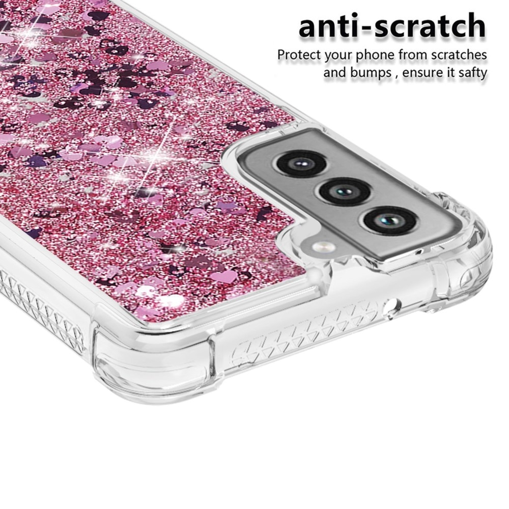 Cover Glitter Powder TPU Samsung Galaxy S21 FE rosa