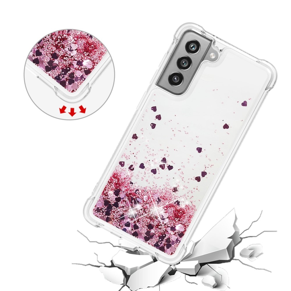 Cover Glitter Powder TPU Samsung Galaxy S21 FE rosa