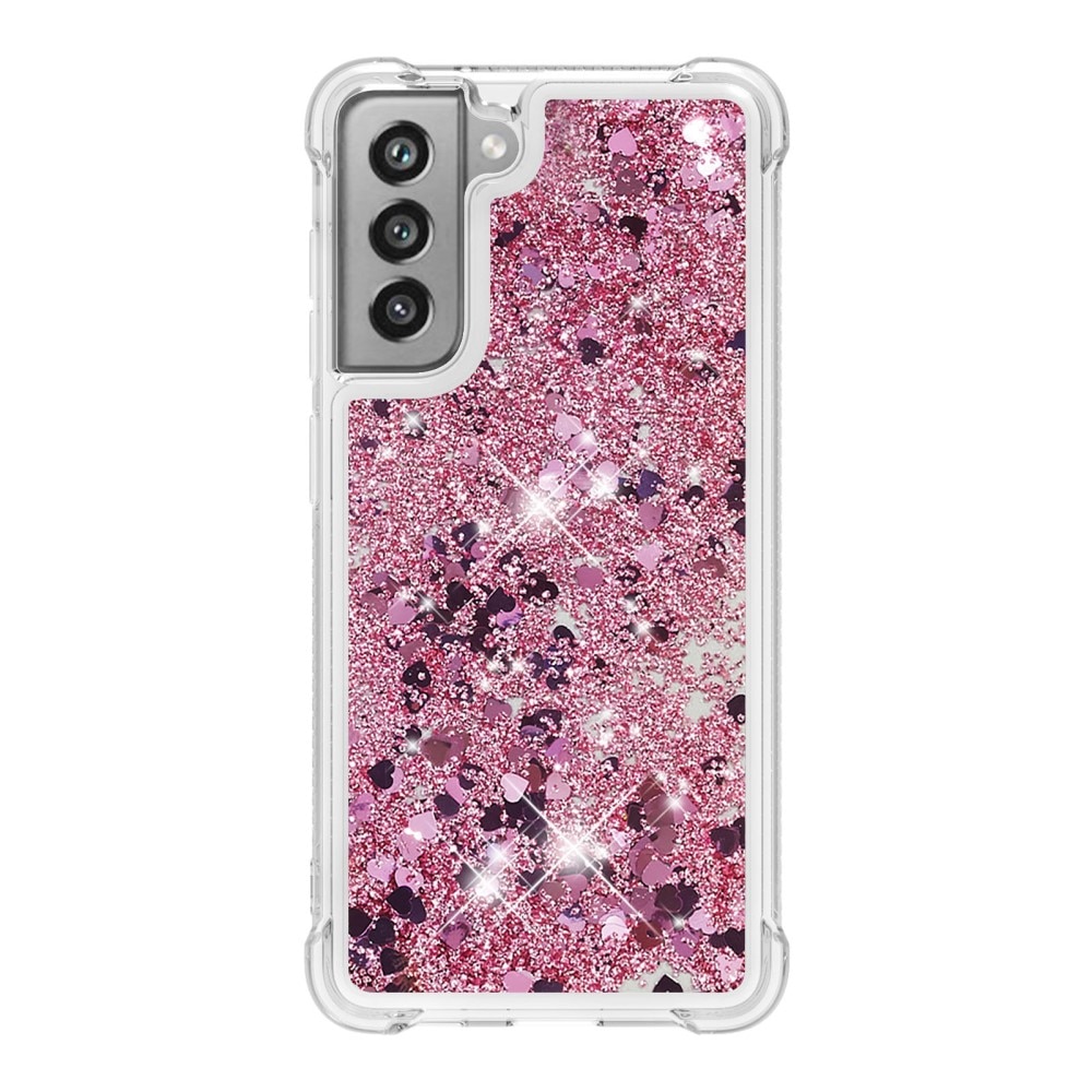 Cover Glitter Powder TPU Samsung Galaxy S21 FE rosa