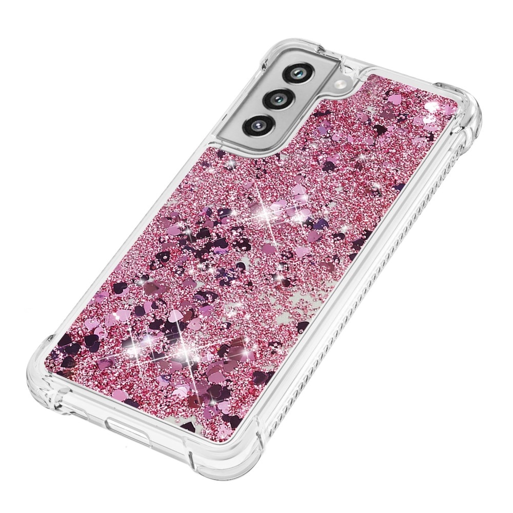 Cover Glitter Powder TPU Samsung Galaxy S21 FE rosa