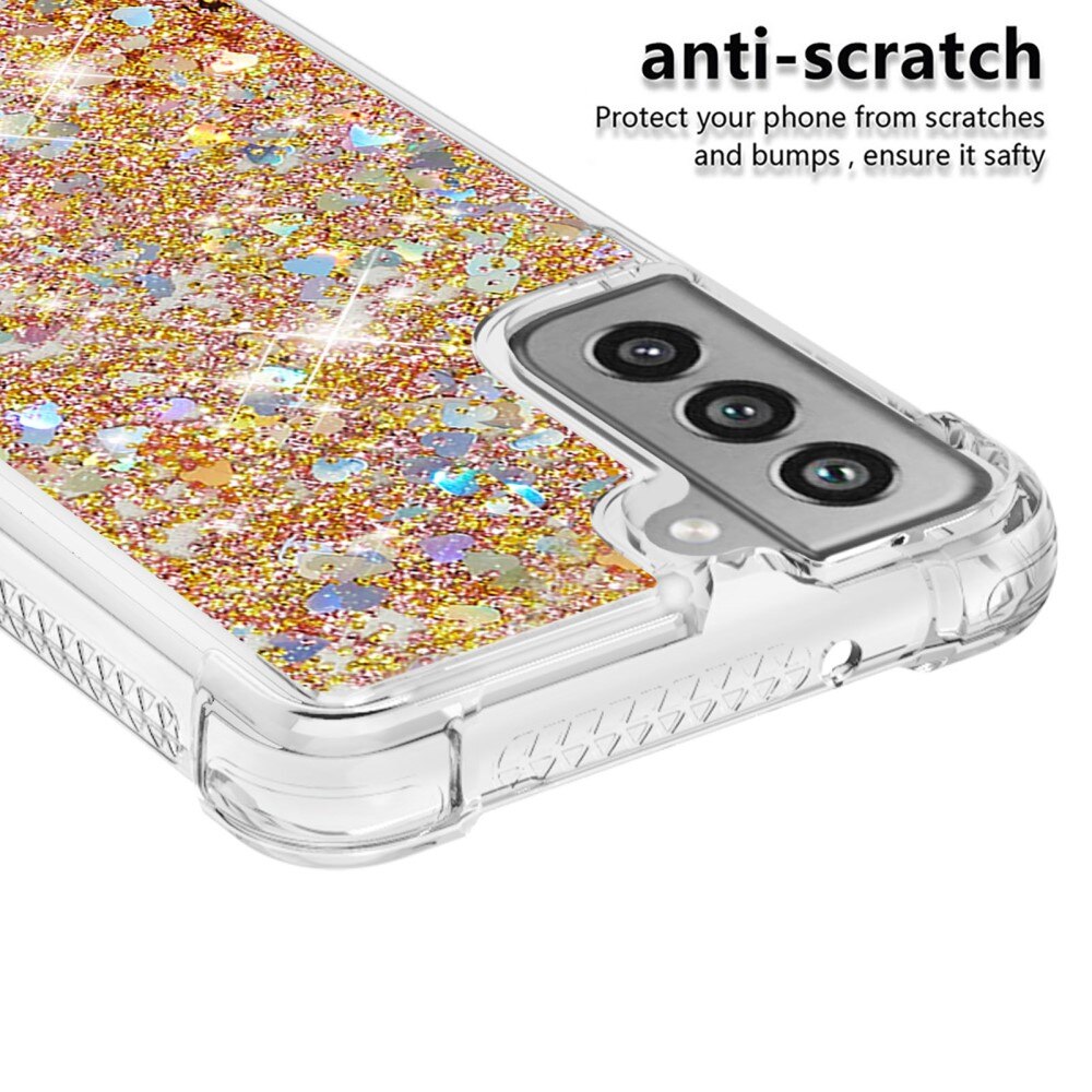 Cover Glitter Powder TPU Samsung Galaxy S21 FE Oro