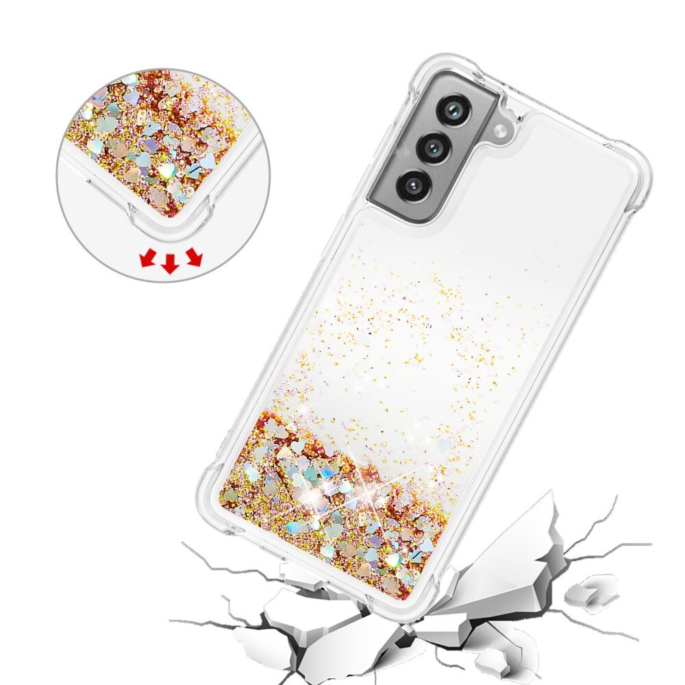 Cover Glitter Powder TPU Samsung Galaxy S21 FE Oro