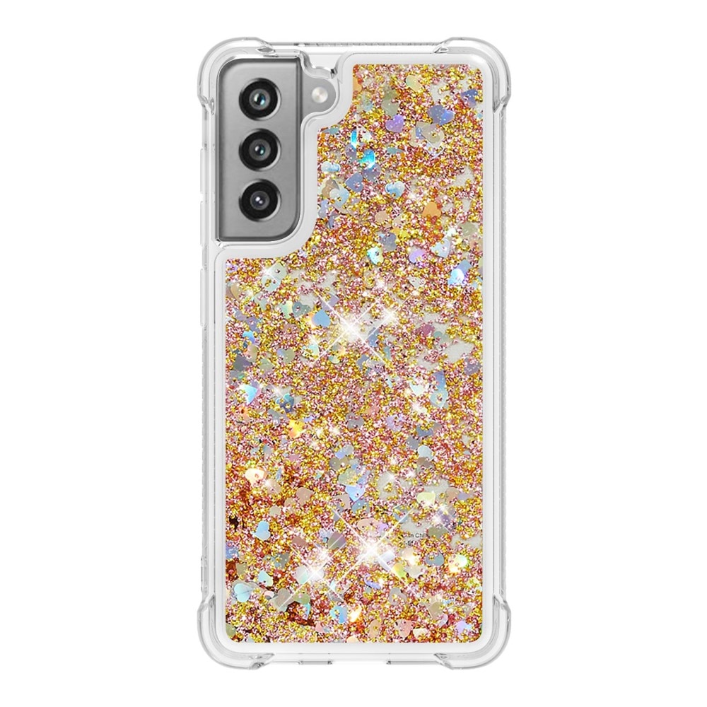 Cover Glitter Powder TPU Samsung Galaxy S21 FE Oro