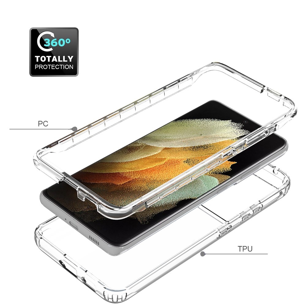 Cover protezione totale Samsung Galaxy S21 Ultra trasparente