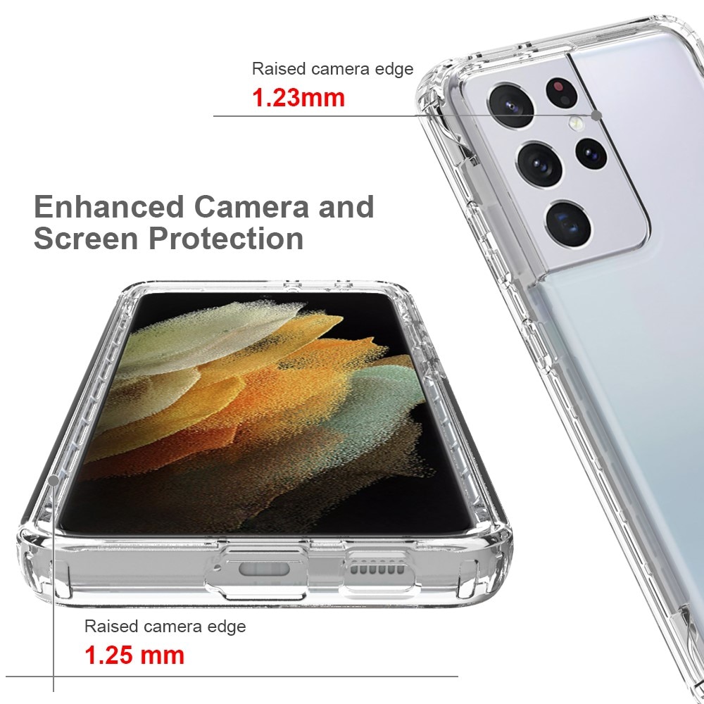 Cover protezione totale Samsung Galaxy S21 Ultra Trasparente