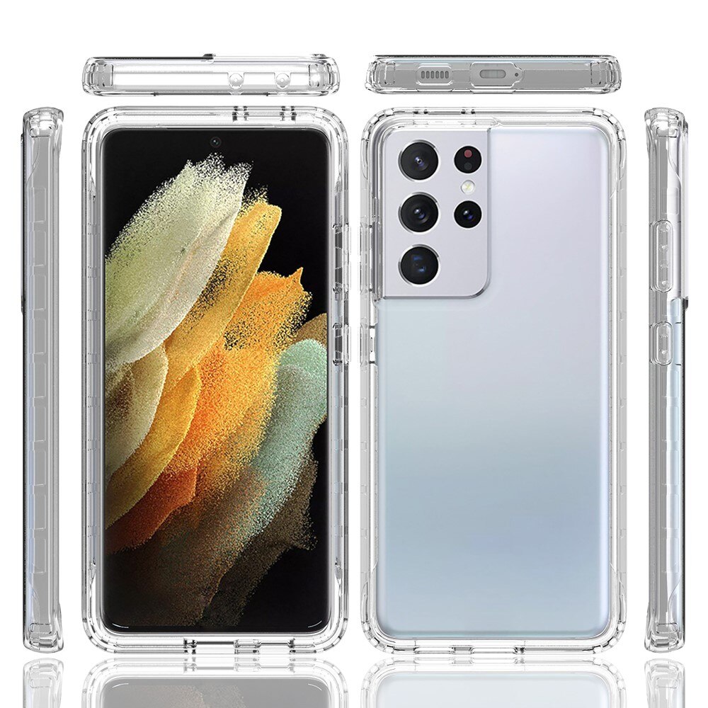 Cover protezione totale Samsung Galaxy S21 Ultra Trasparente