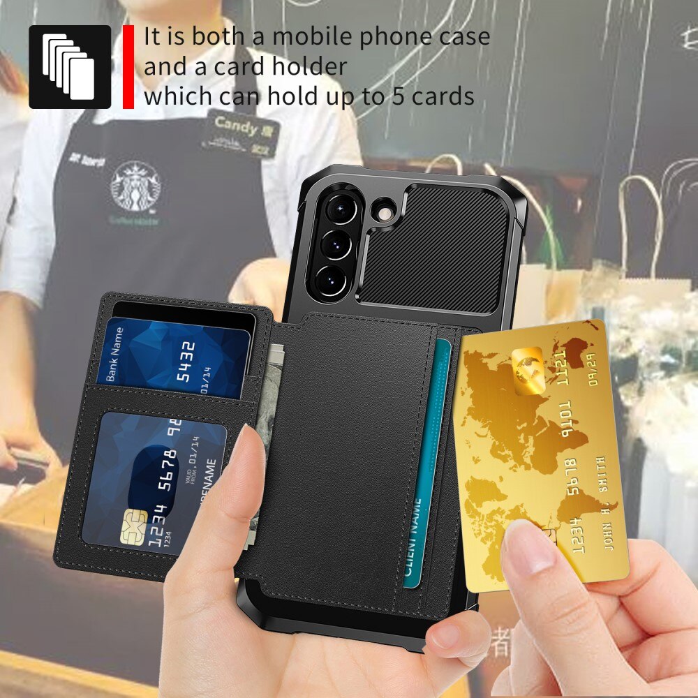 Cover con portacarte Tough Multi-slot Samsung Galaxy S21 FE Nero