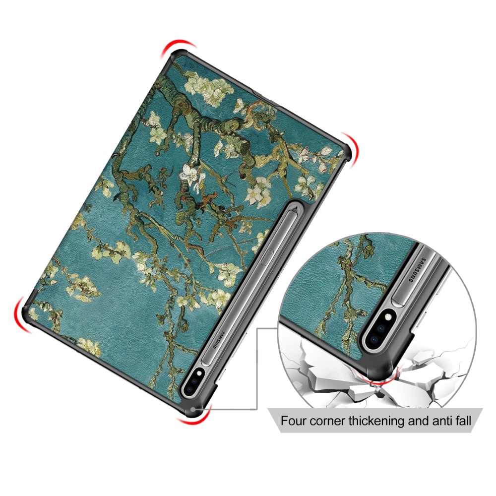 Cover Tri-Fold Samsung Galaxy Tab S7 FE Fiori di ciliegio