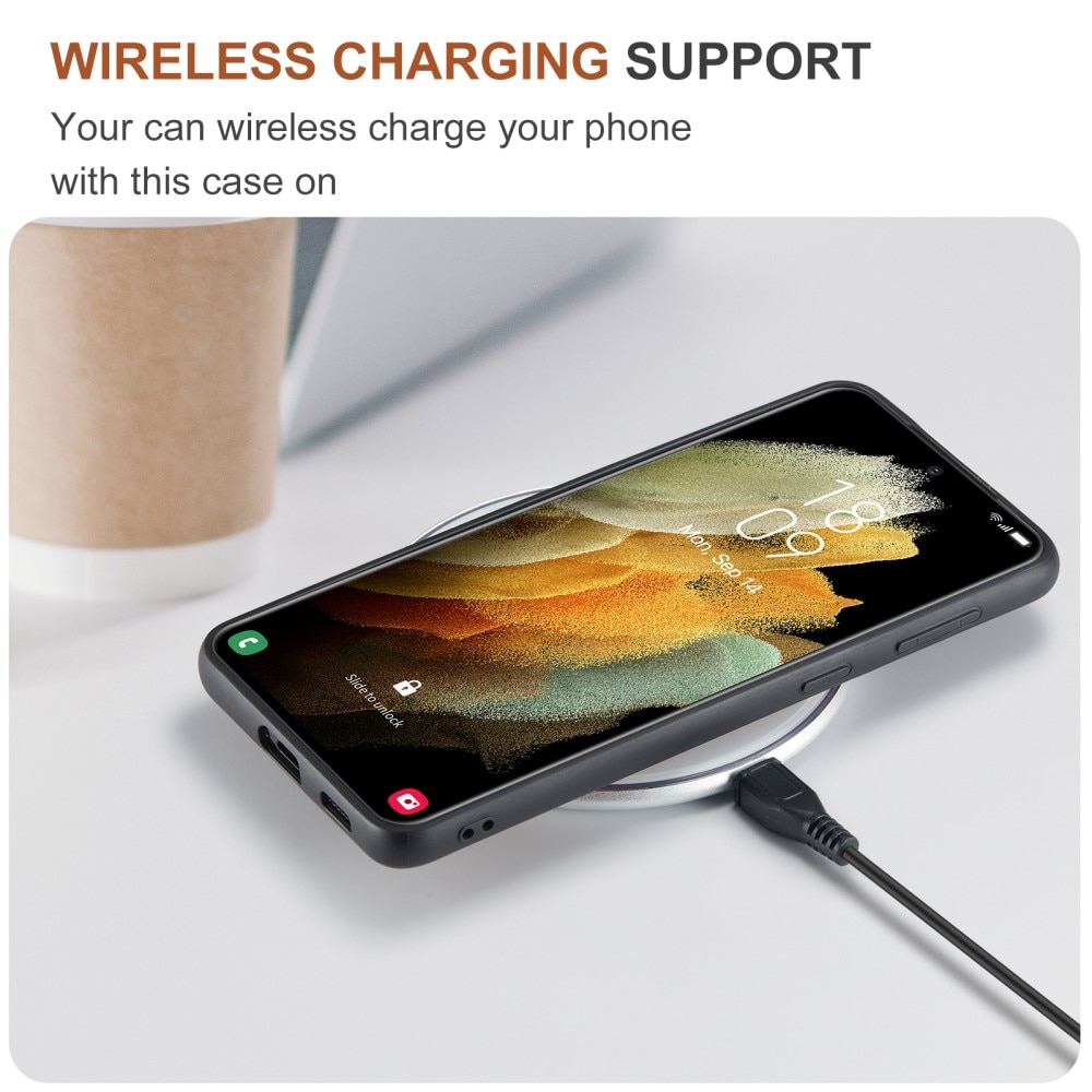 Cover Magnetic Card SlotSamsung Galaxy S21 FE Nero