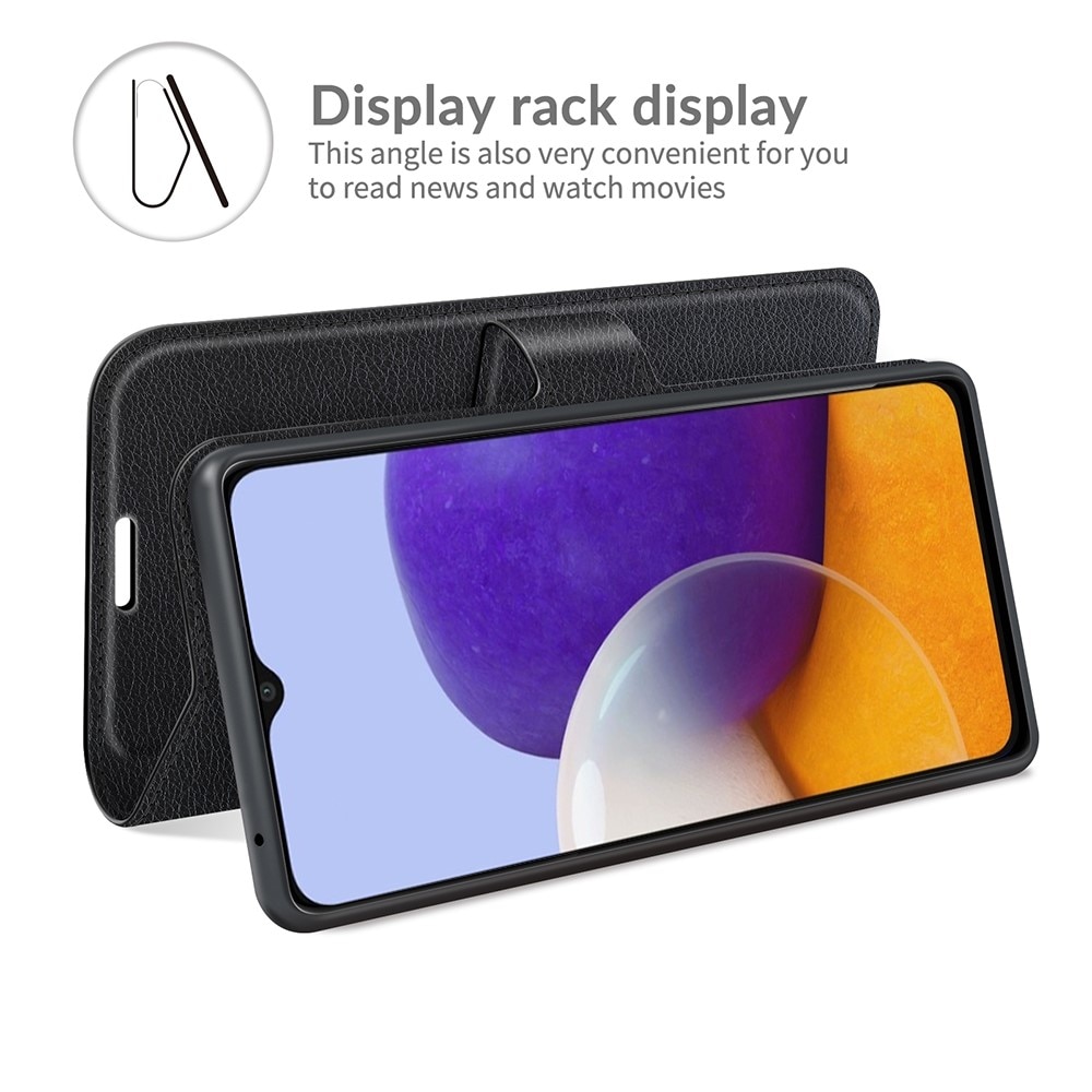 Cover portafoglio Samsung Galaxy A22 5G Nero