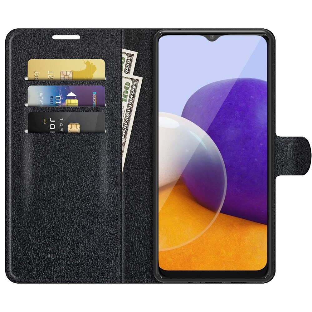 Cover portafoglio Samsung Galaxy A22 5G Nero