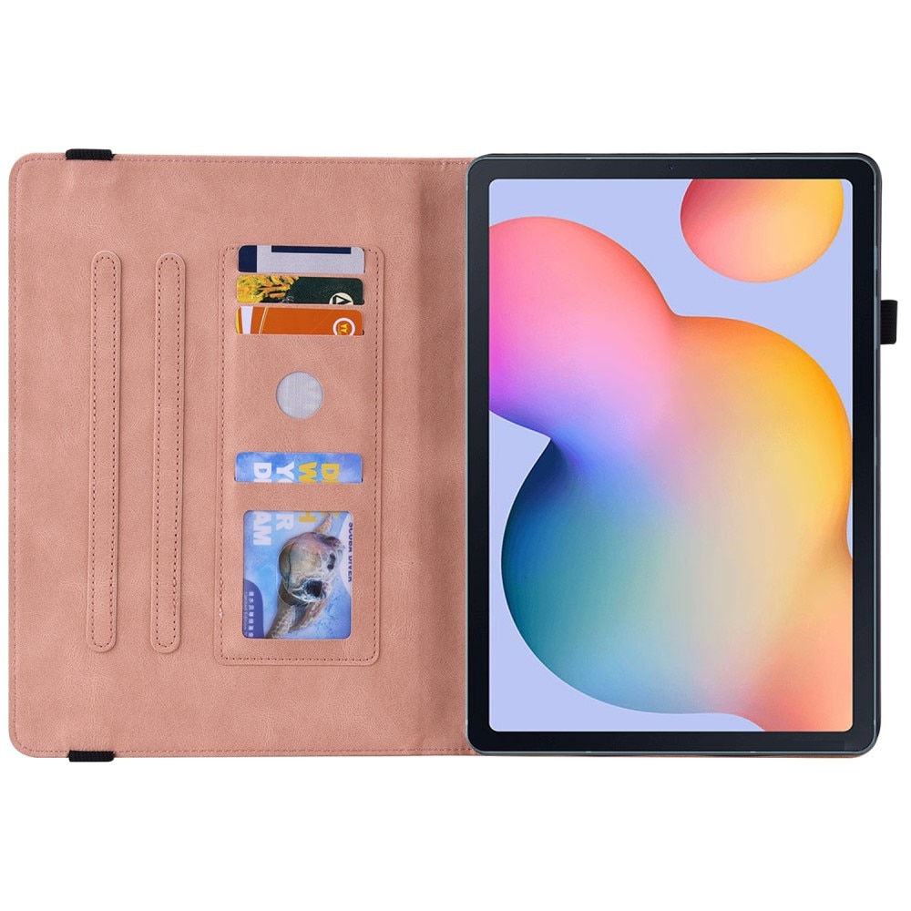 Custodia in pelle con farfalla Samsung Galaxy Tab S6 Lite 10.4 rosa