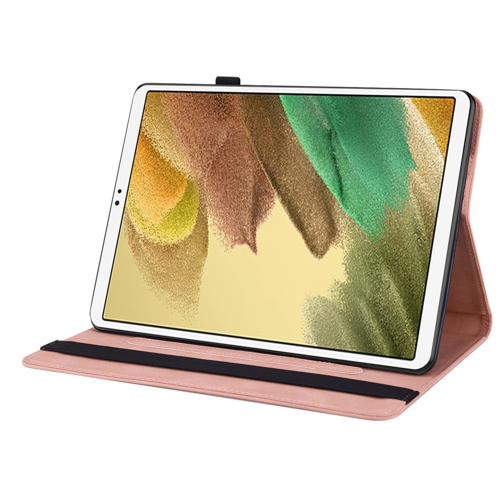 Custodia in pelle con farfalla Samsung Galaxy Tab A7 Lite rosa