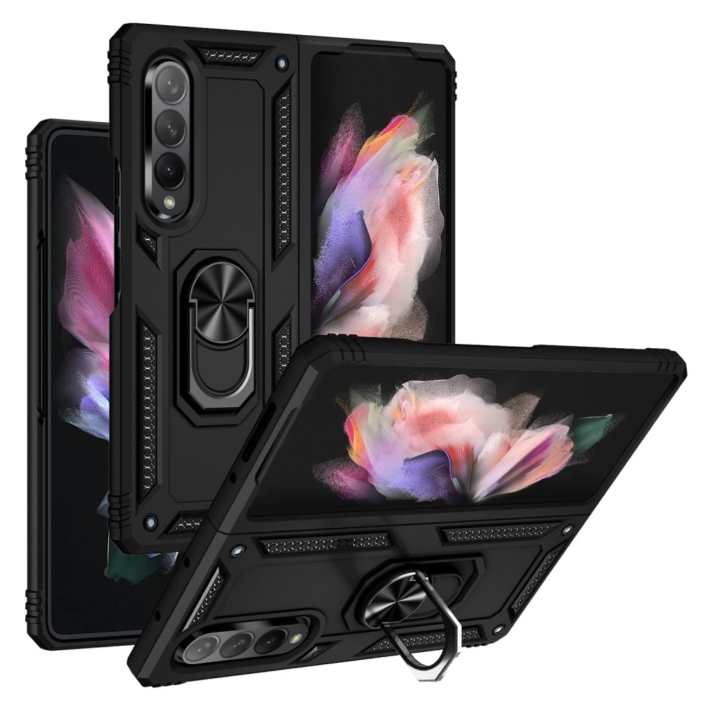 Cover ibride con anello Samsung Galaxy Z Fold 3 nero