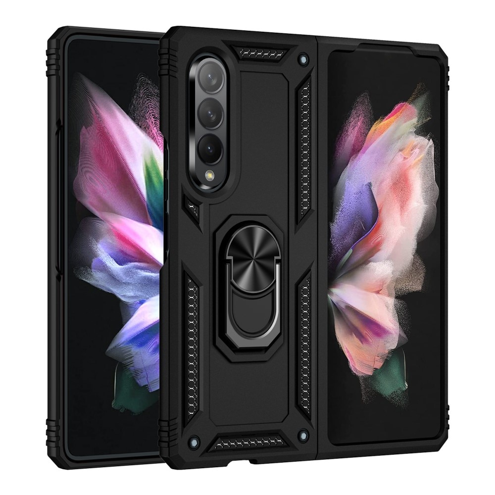 Cover ibride con anello Samsung Galaxy Z Fold 3 nero