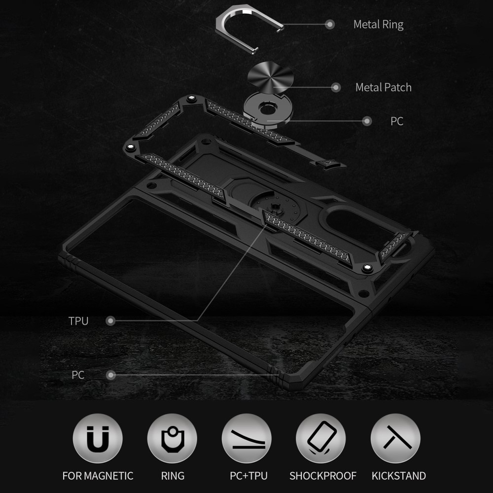 Cover ibride con anello Samsung Galaxy Z Fold 3 nero