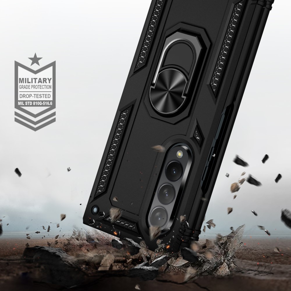 Cover ibride con anello Samsung Galaxy Z Fold 3 nero