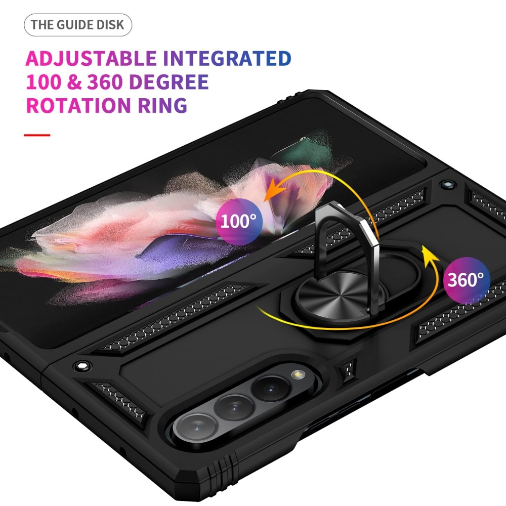 Cover ibride con anello Samsung Galaxy Z Fold 3 nero