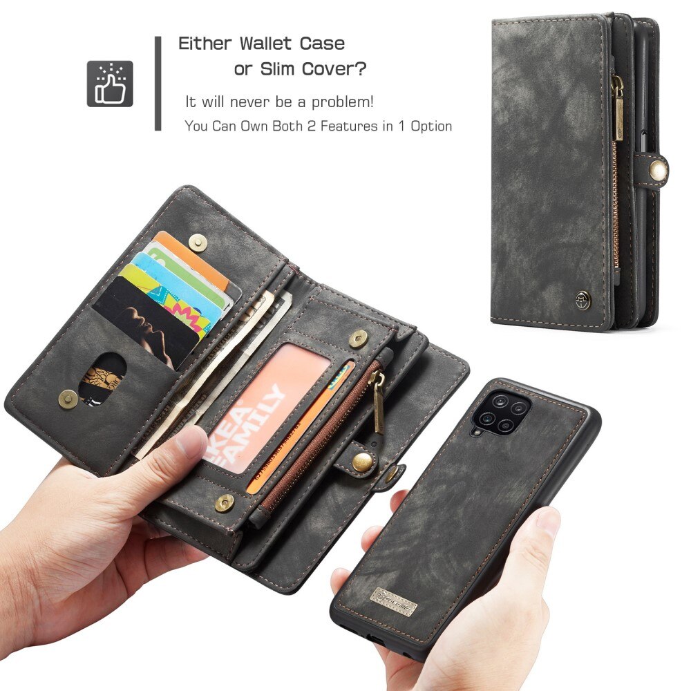Cover portafoglio Multi-Slot Samsung Galaxy A12 5G Grigio