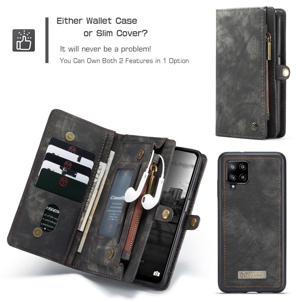 Cover portafoglio Multi-Slot Samsung Galaxy A12 5G Grigio