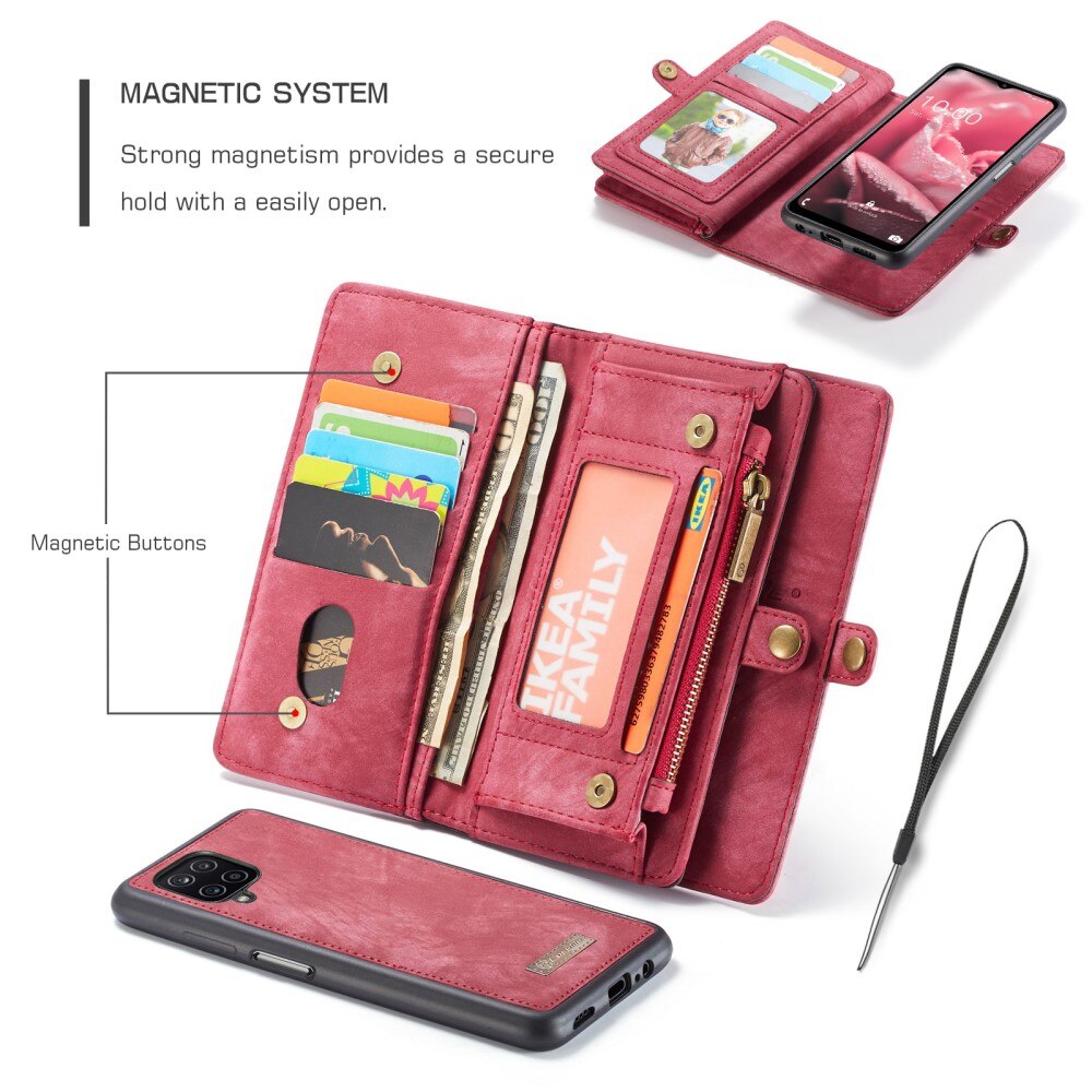 Cover portafoglio Multi-Slot Samsung Galaxy A12 5G Rosso