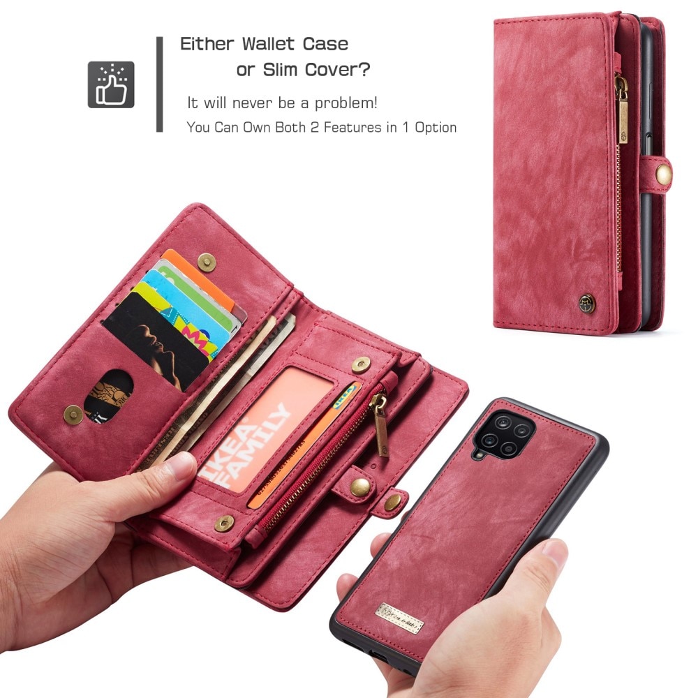 Cover portafoglio Multi-Slot Samsung Galaxy A12 5G Rosso