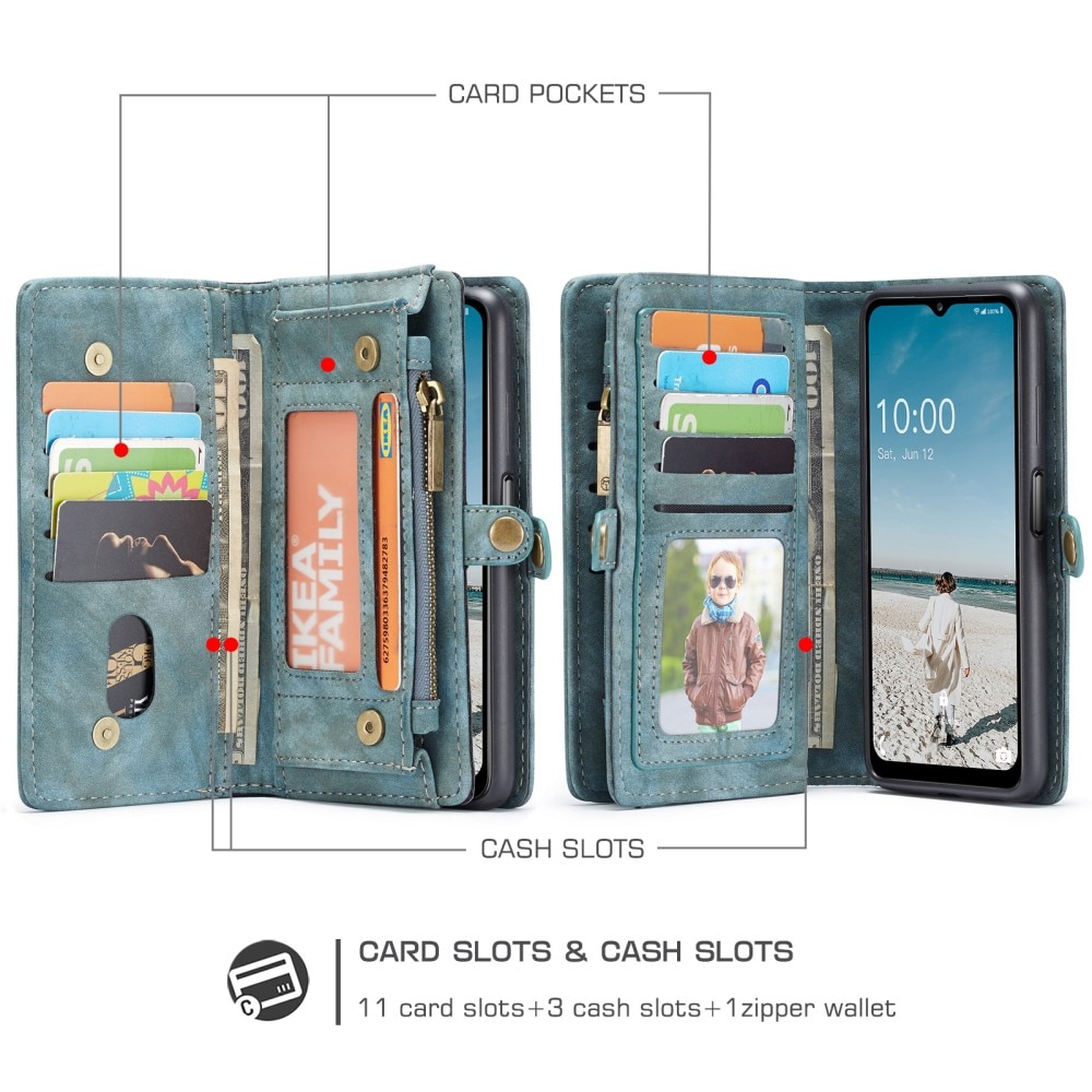 Cover portafoglio Multi-Slot Samsung Galaxy A12 5G Blu