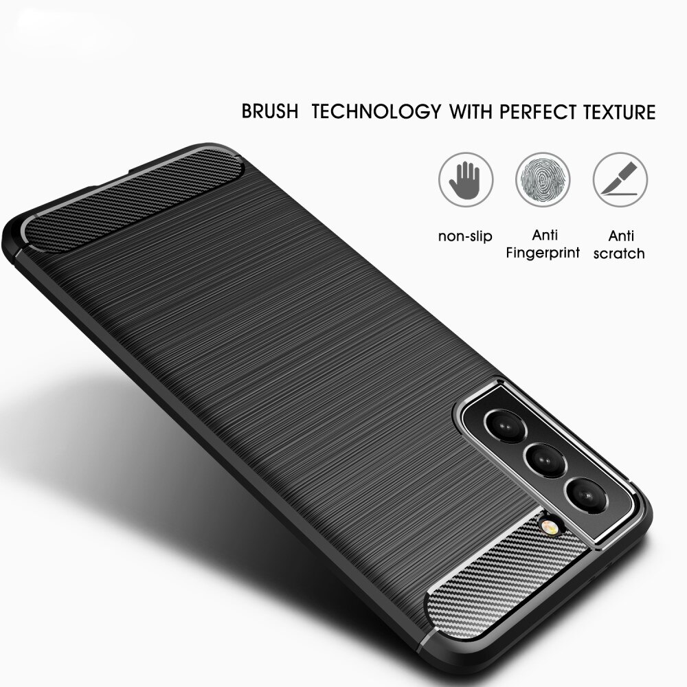 Cover TPU Brushed Samsung Galaxy S22 Plus Nero