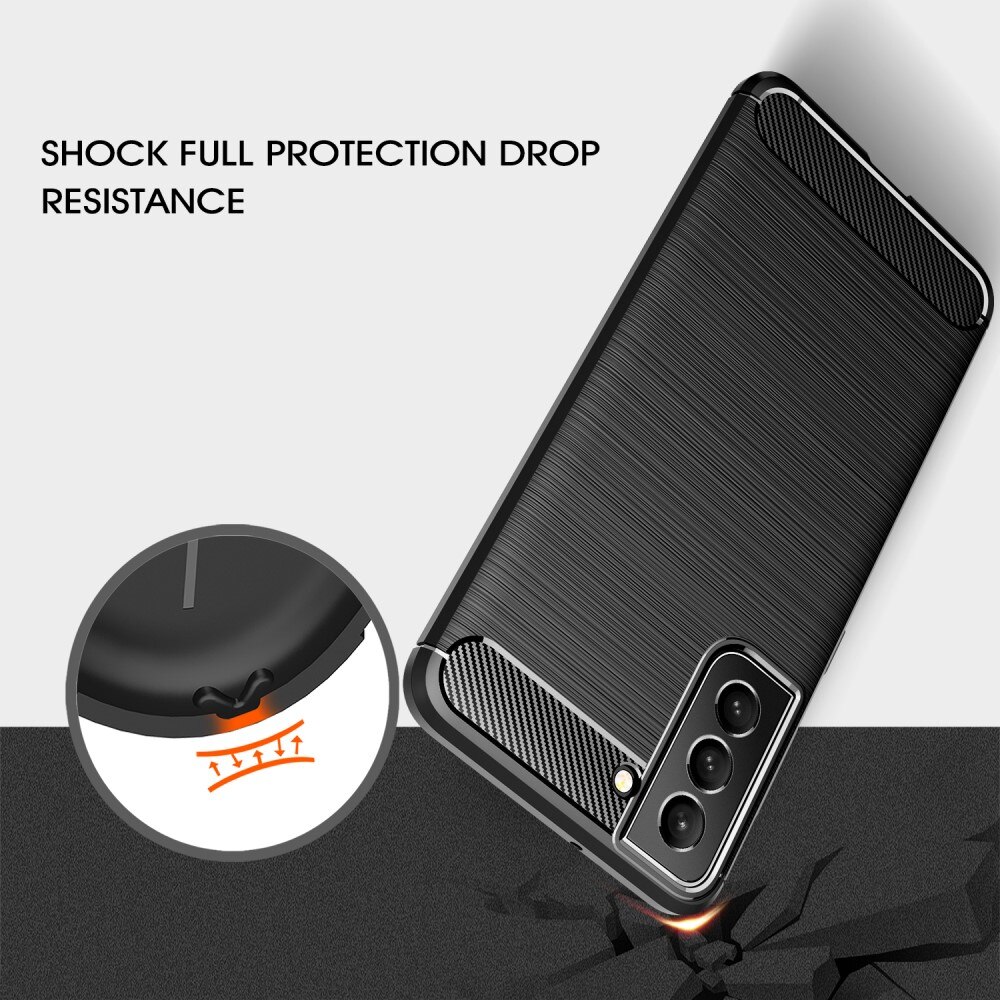 Cover TPU Brushed Samsung Galaxy S22 Plus Nero