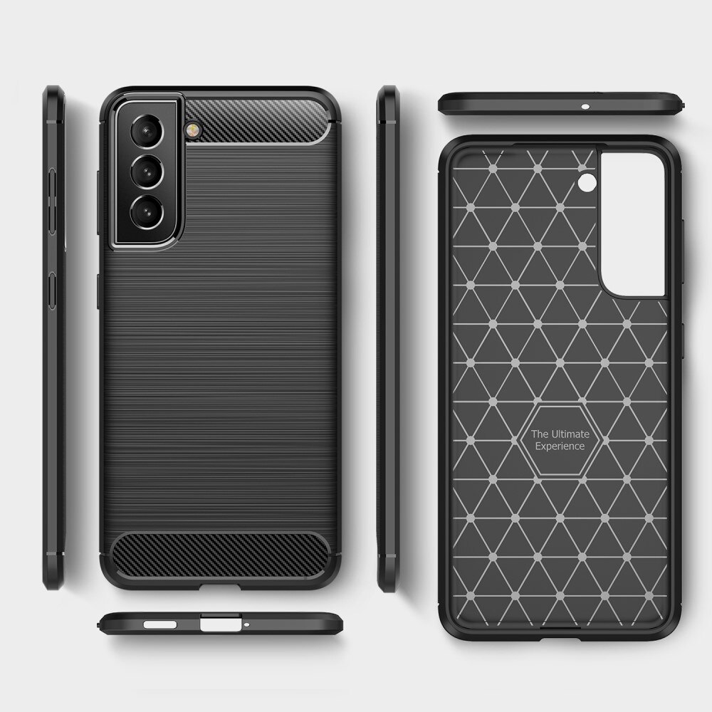 Cover TPU Brushed Samsung Galaxy S22 Plus Nero