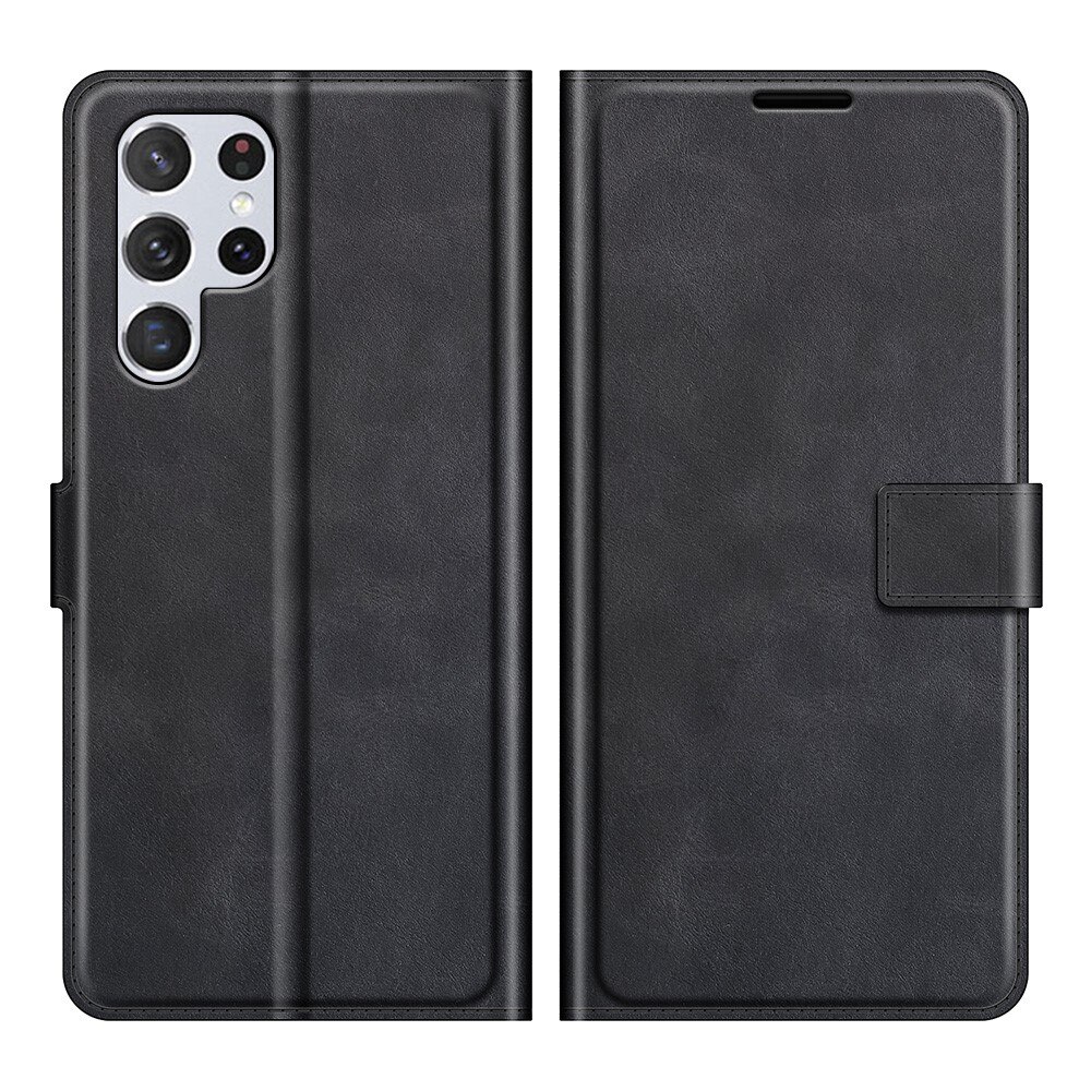 Cover portafoglio Leather Wallet Samsung Galaxy S22 Ultra Black
