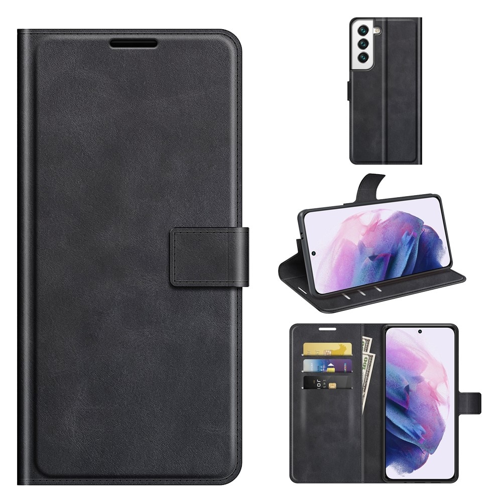 Cover portafoglio Leather Wallet Samsung Galaxy S22 Black