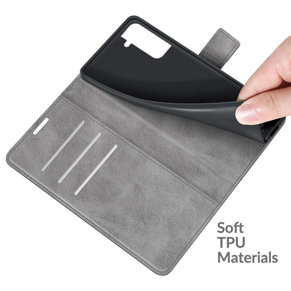 Cover portafoglio Leather Wallet Samsung Galaxy S22 Grey