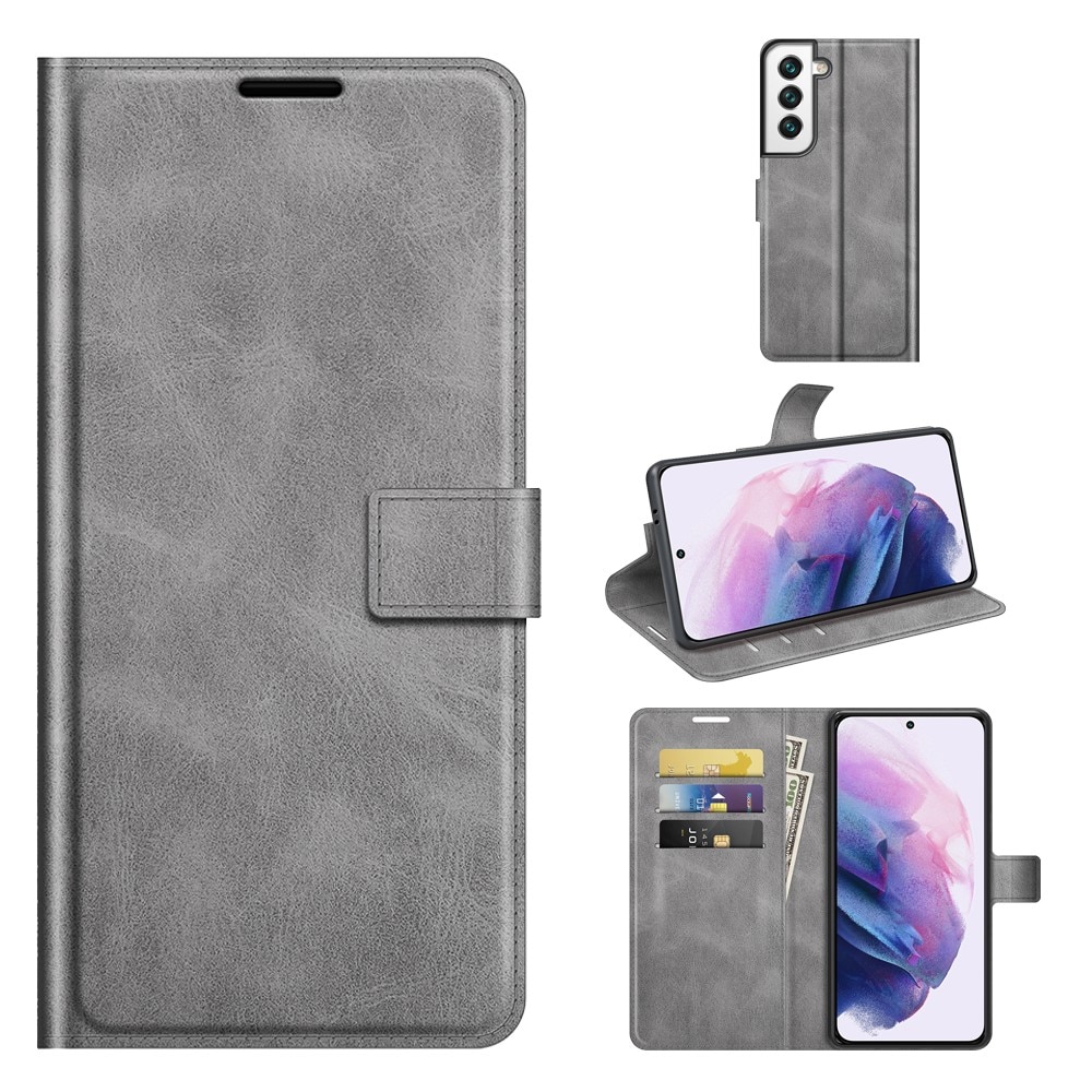 Cover portafoglio Leather Wallet Samsung Galaxy S22 Grey