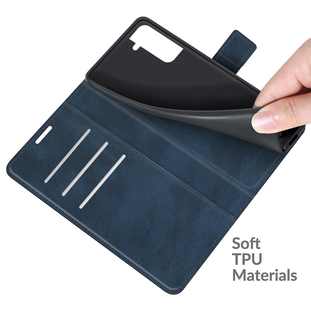 Cover portafoglio Leather Wallet Samsung Galaxy S22 Blue