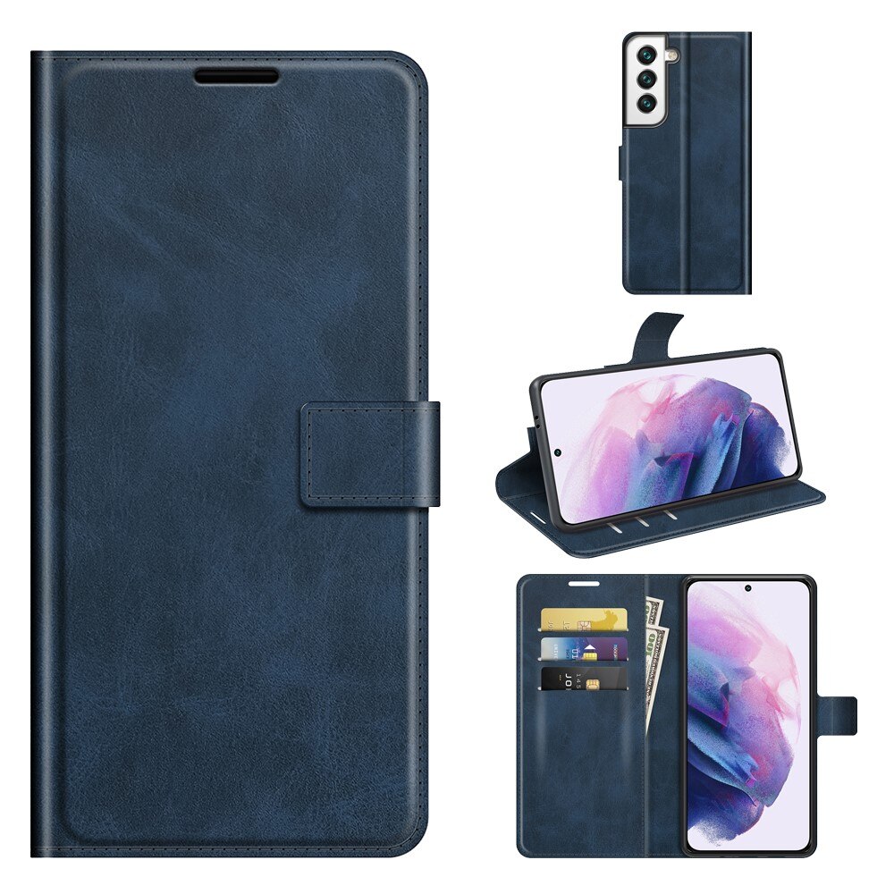 Cover portafoglio Leather Wallet Samsung Galaxy S22 Blue