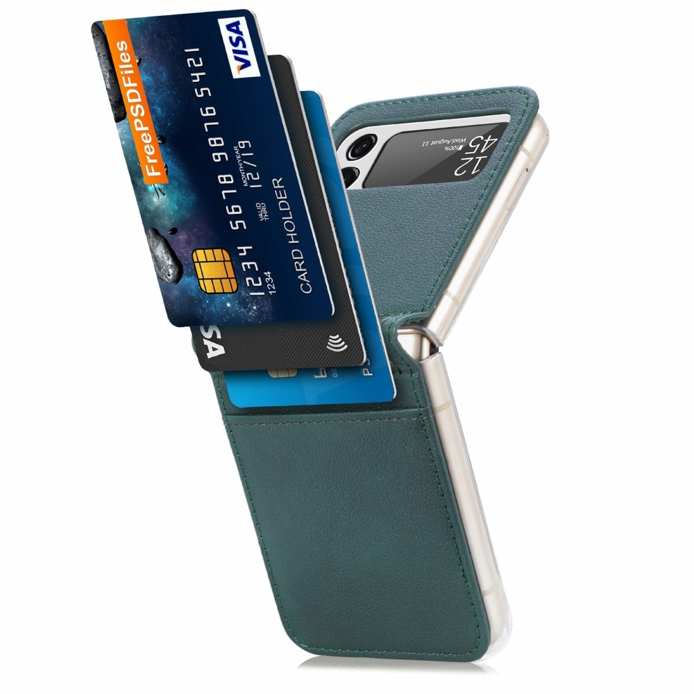 Cover portafoglio Slim Card Wallet Samsung Galaxy Z Flip 3 Verde